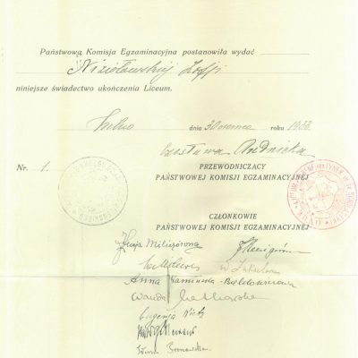Dokumenty Zofii Niziołomskiej , Wilno lata 30-te XX w